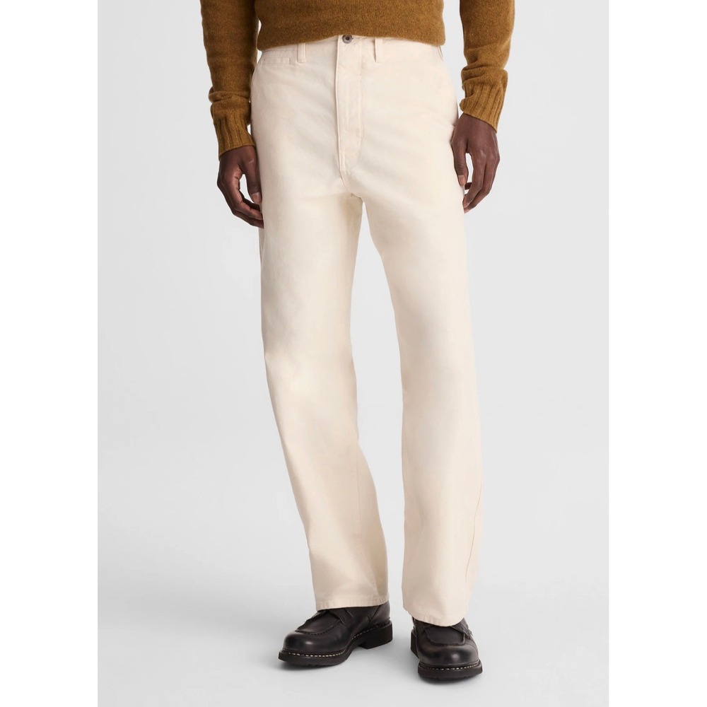 Madewell Mens Cotton Canvas Utility Pants Natural White Chino Trousers 28 New